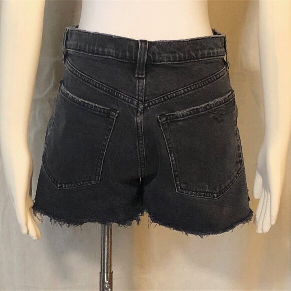Abercrombie & Fitch The Mom Short High Rise Black 28 6 M - Picture 7 of 9